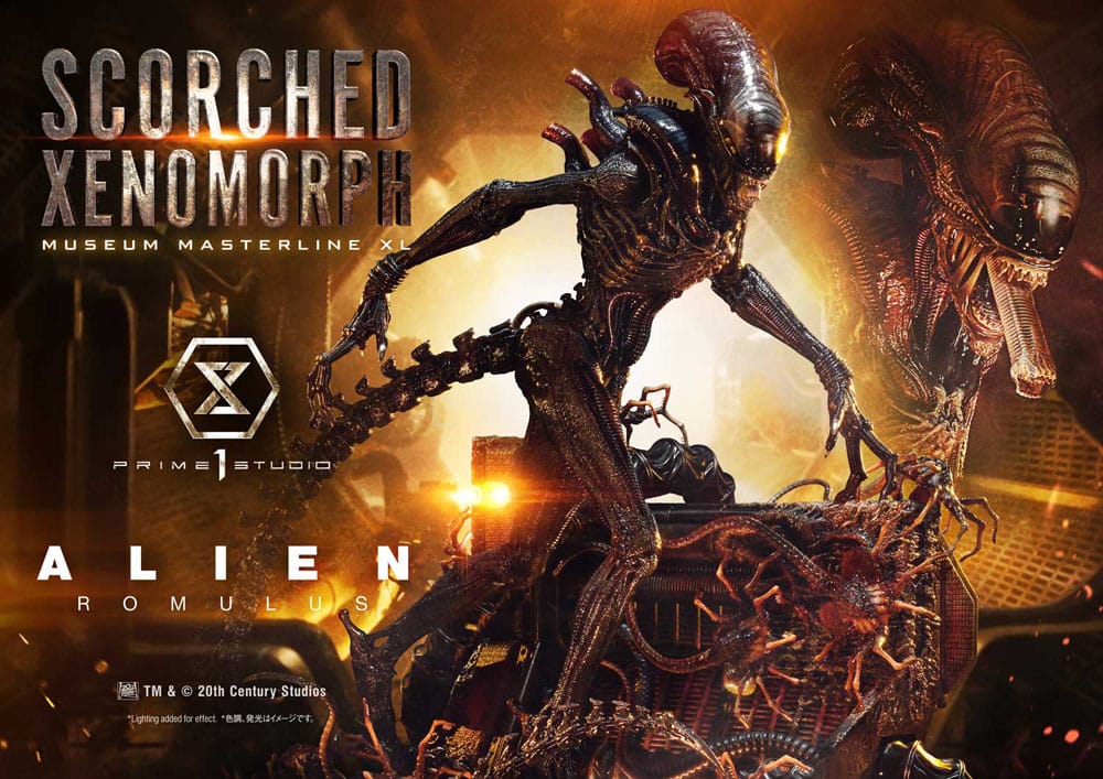 Alien: Romulus Estatua Museum Masterline XL 1/3 Scorched Xenomorph 98 cm - Z POP Toys