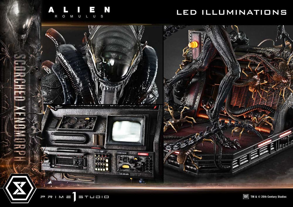 Alien: Romulus Estatua Museum Masterline XL 1/3 Scorched Xenomorph 98 cm - Z POP Toys