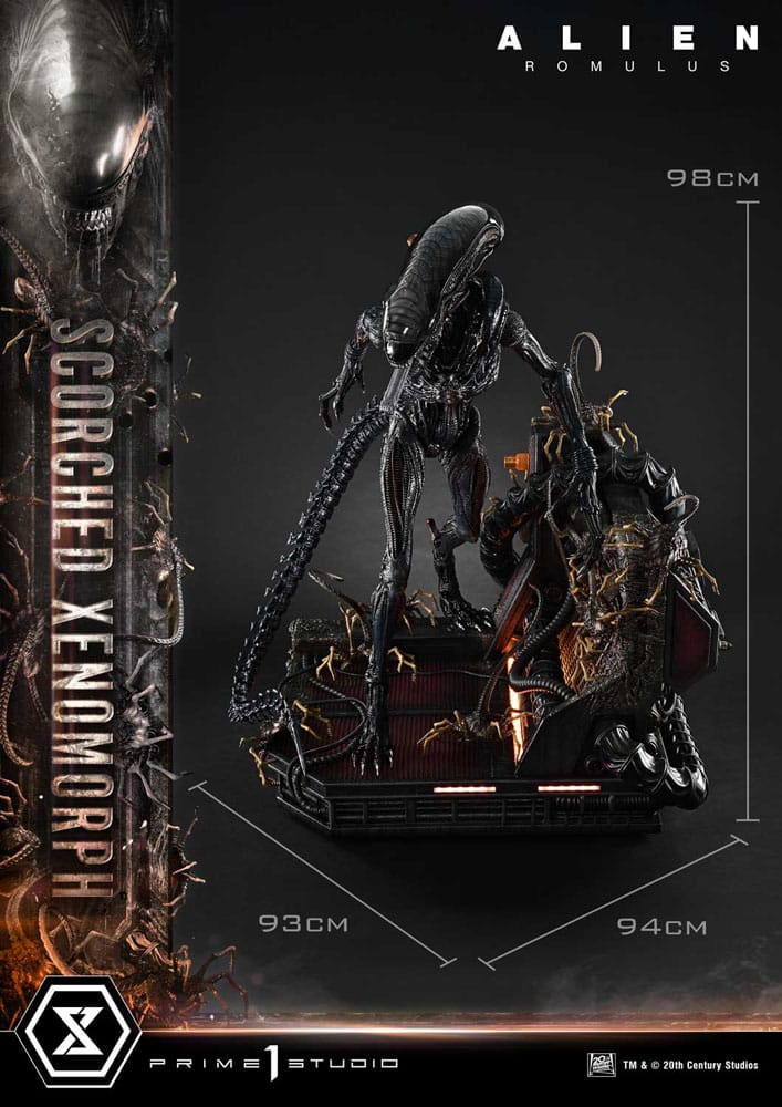 Alien: Romulus Estatua Museum Masterline XL 1/3 Scorched Xenomorph 98 cm - Z POP Toys