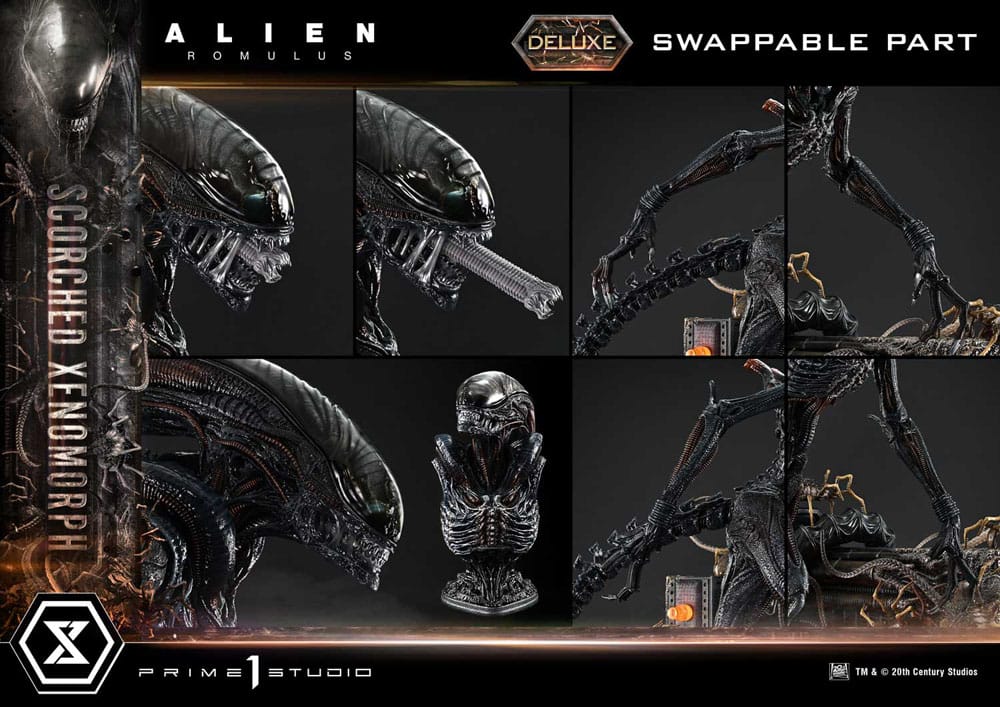 Alien: Romulus Estatua Museum Masterline XL 1/3 Scorched Xenomorph Deluxe Version 98 cm - Z POP Toys