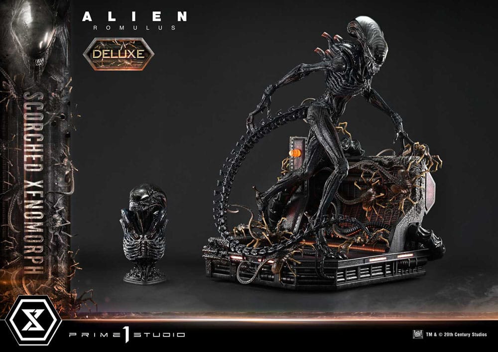 Alien: Romulus Estatua Museum Masterline XL 1/3 Scorched Xenomorph Deluxe Version 98 cm - Z POP Toys