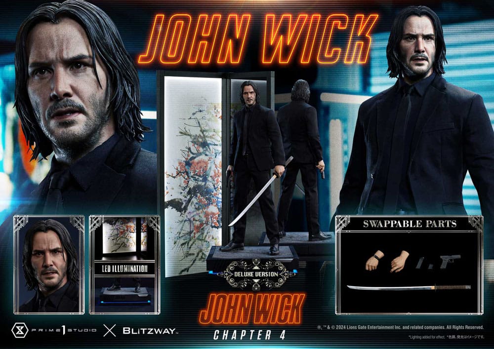 John Wick Chapter 4 Estatua Ultimate Premium Masterline Series 1/4 John Wick Deluxe Version 54 cm - Z POP Toys