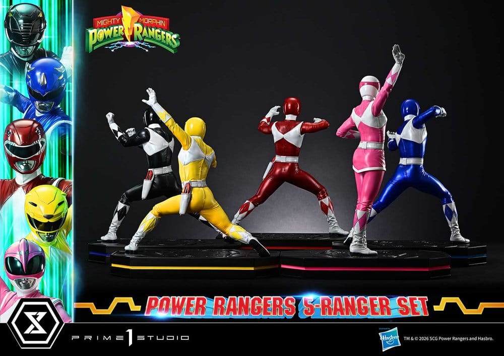 Mighty Morphin Power Rangers Premium Masterline Set de 5 Estatuas 1/4 57 cm