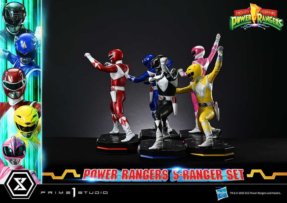 Mighty Morphin Power Rangers Premium Masterline Set de 5 Estatuas 1/4 57 cm