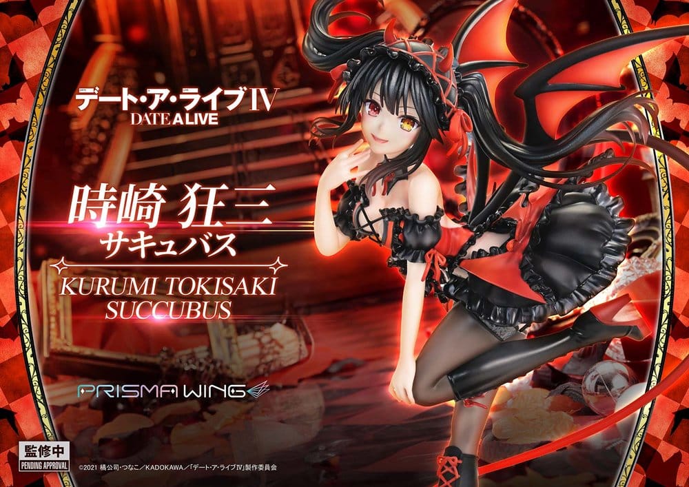 Date A Live Estatua PVC 1/7 Prisma Wing Kurumi Tokisaki succubus 25 cm
