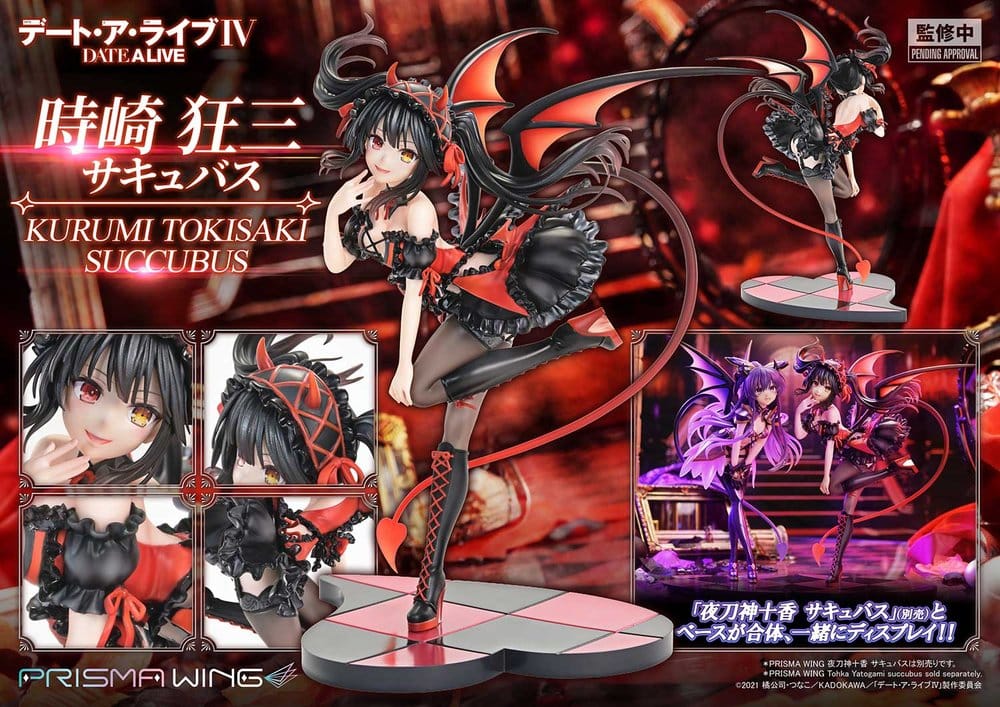 Date A Live Estatua PVC 1/7 Prisma Wing Kurumi Tokisaki succubus 25 cm