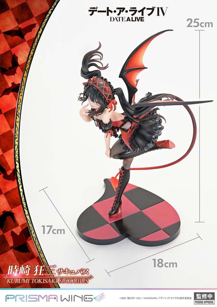 Date A Live Estatua PVC 1/7 Prisma Wing Kurumi Tokisaki succubus 25 cm
