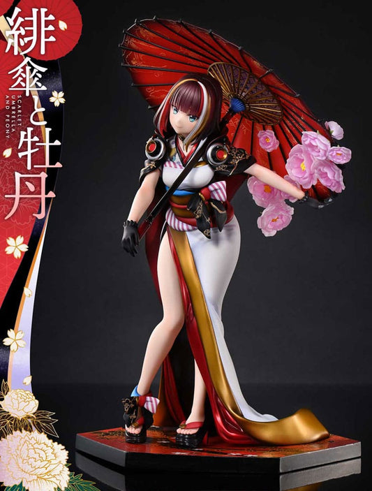 Original Illustration by Fuzichoco Estatua PVC 1/7 Prisma Wing Scarlet Umbrella And Peony 28 cm