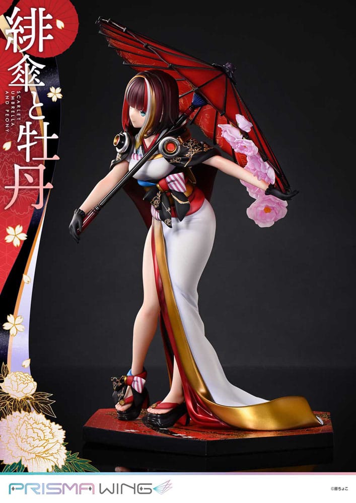 Original Illustration by Fuzichoco Estatua PVC 1/7 Prisma Wing Scarlet Umbrella And Peony 28 cm