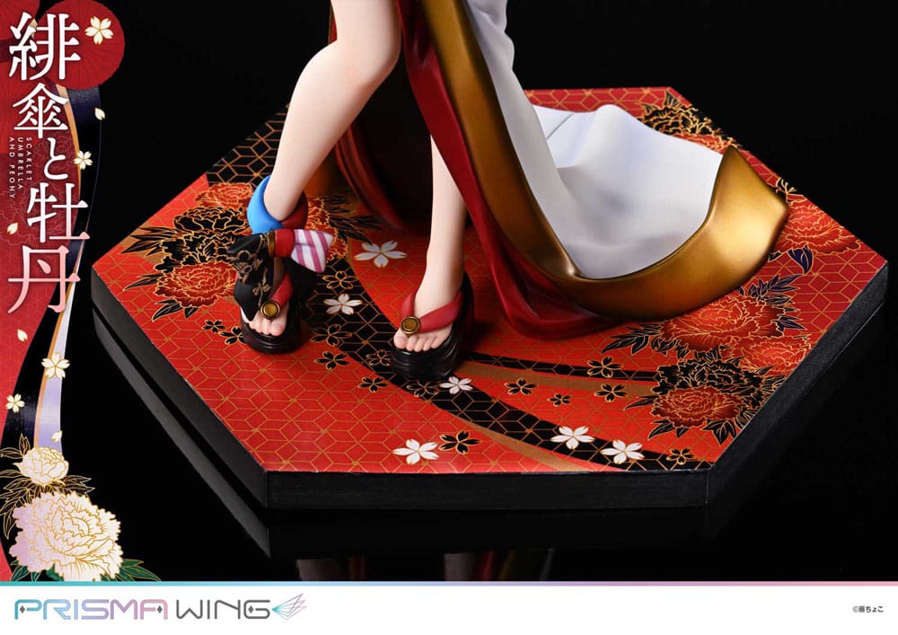 Original Illustration by Fuzichoco Estatua PVC 1/7 Prisma Wing Scarlet Umbrella And Peony 28 cm