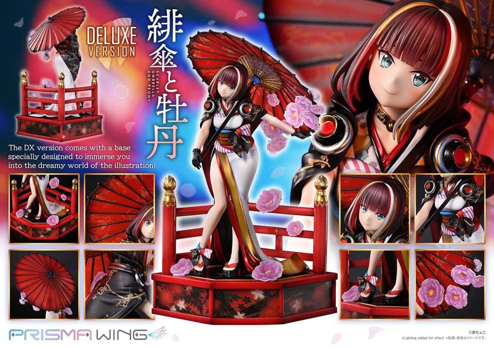 Original Illustration by Fuzichoco Estatua PVC 1/7 Prisma Wing Scarlet Umbrella And Peony Deluxe Version 32 cm - Z POP Toys