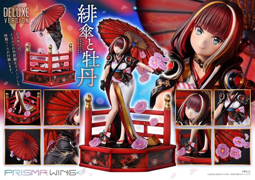 Original Illustration by Fuzichoco Estatua PVC 1/7 Prisma Wing Scarlet Umbrella And Peony Deluxe Version 32 cm - Z POP Toys