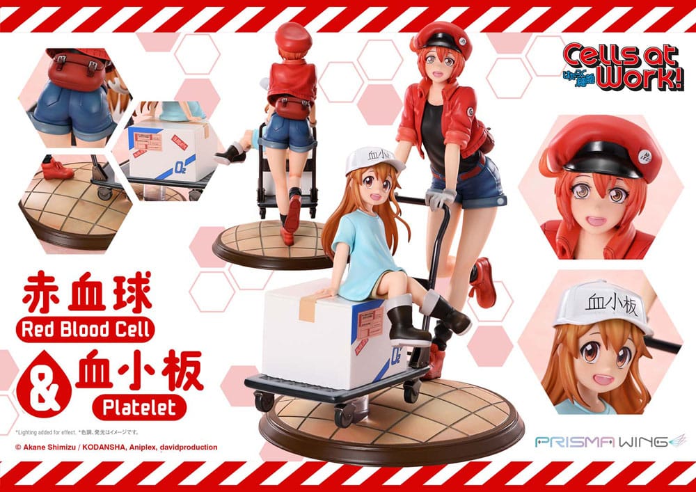 Cells at Work Estatua PVC Red Blood Cell & Platelet  26 cm - Z POP Toys