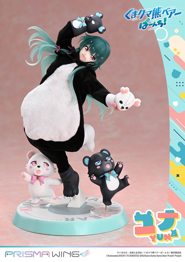 Kuma Kuma Kuma Bear Punch! Estatua PVC 1/7 Prisma Wing Yuna 28 cm