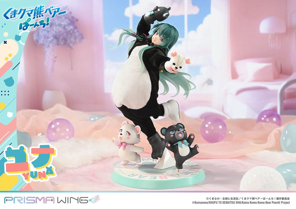 Kuma Kuma Kuma Bear Punch! Estatua PVC 1/7 Prisma Wing Yuna 28 cm