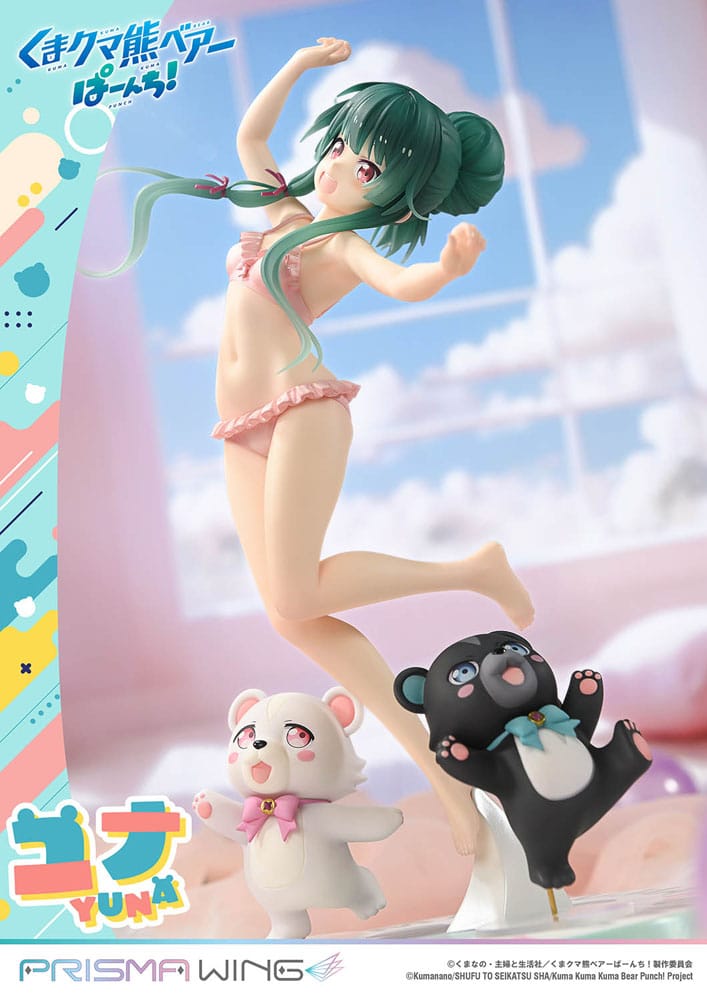Kuma Kuma Kuma Bear Punch! Estatua PVC 1/7 Prisma Wing Yuna 28 cm