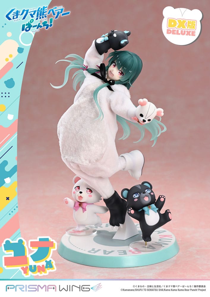 Kuma Kuma Kuma Bear Punch! Estatua PVC 1/7 Prisma Wing Yuna Deluxe Version 28 cm