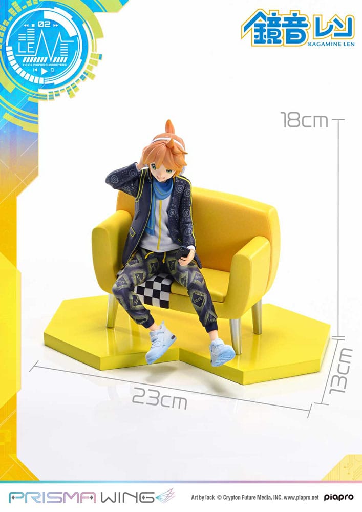 Vocaloid Estatua PVC 1/7 Prisma Wing Piapro Characters Kagamine Len (Art by lack) 18 cm