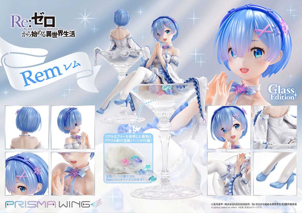 Re:Zero - Starting Life in Another World Estatua PVC 1/7 Prisma Wing Rem Glass Edition 23 cm - Z POP Toys