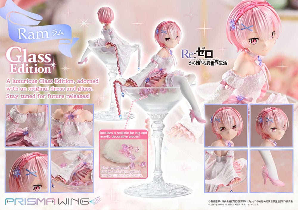 Re:ZERO Starting Life in Another World Estatua PVC 1/7 Prisma Wing Ram Glass Edition 24 cm