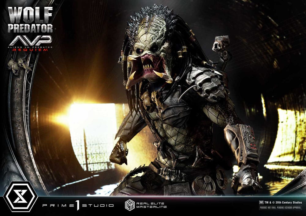 Alien vs. Predator Estatua Real Elite Masterline Series 1/3 Requiem Wolf Predator 95 cm - Z POP Toys