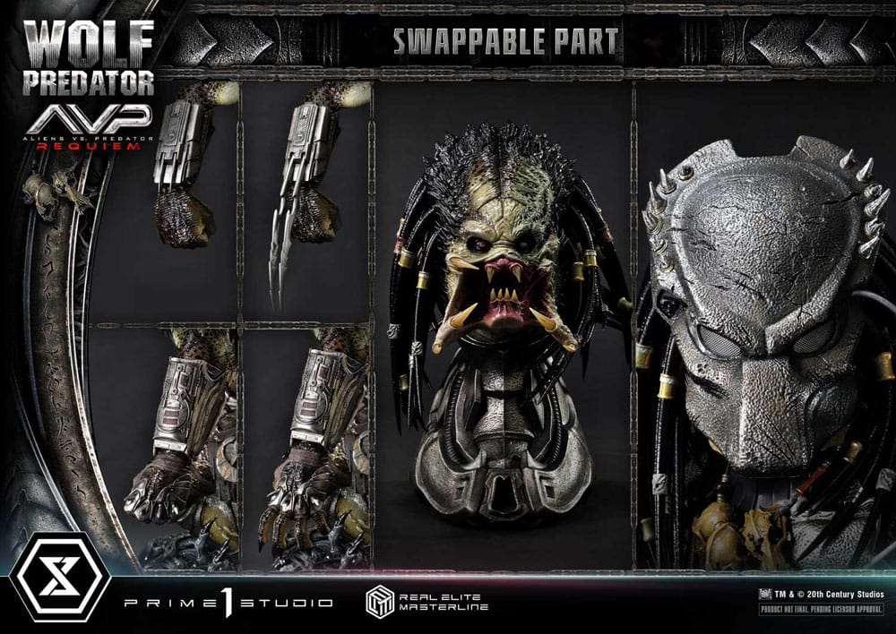 Alien vs. Predator Estatua Real Elite Masterline Series 1/3 Requiem Wolf Predator 95 cm - Z POP Toys