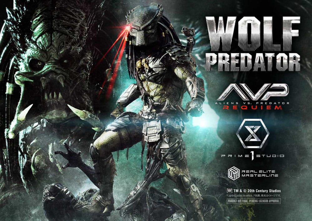 Alien vs. Predator Estatua Real Elite Masterline Series 1/3 Requiem Wolf Predator Deluxe Ver. 95 cm - Z POP Toys