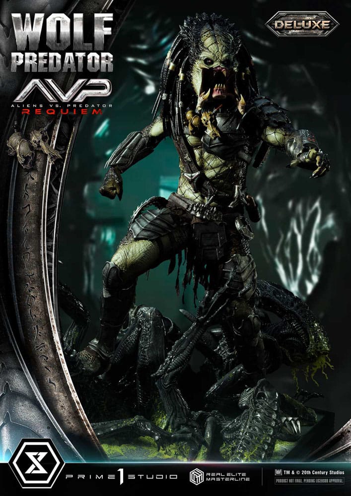 Alien vs. Predator Estatua Real Elite Masterline Series 1/3 Requiem Wolf Predator Deluxe Ver. 95 cm - Z POP Toys