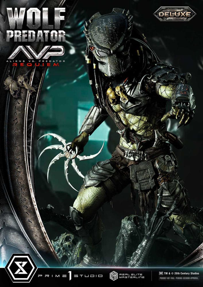 Alien vs. Predator Estatua Real Elite Masterline Series 1/3 Requiem Wolf Predator Deluxe Ver. 95 cm - Z POP Toys