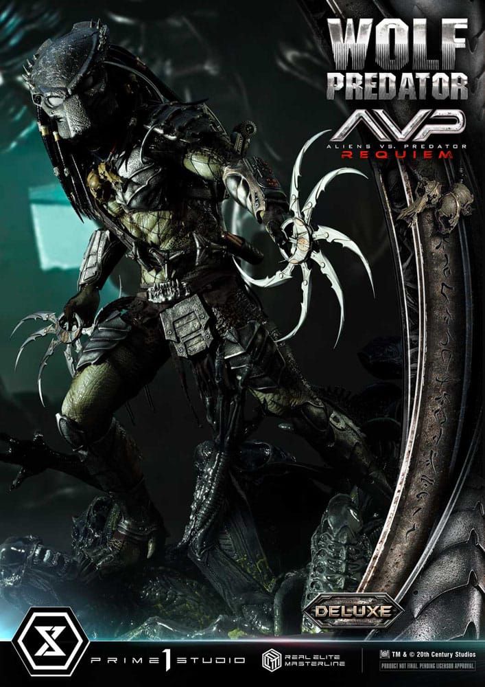 Alien vs. Predator Estatua Real Elite Masterline Series 1/3 Requiem Wolf Predator Deluxe Ver. 95 cm - Z POP Toys