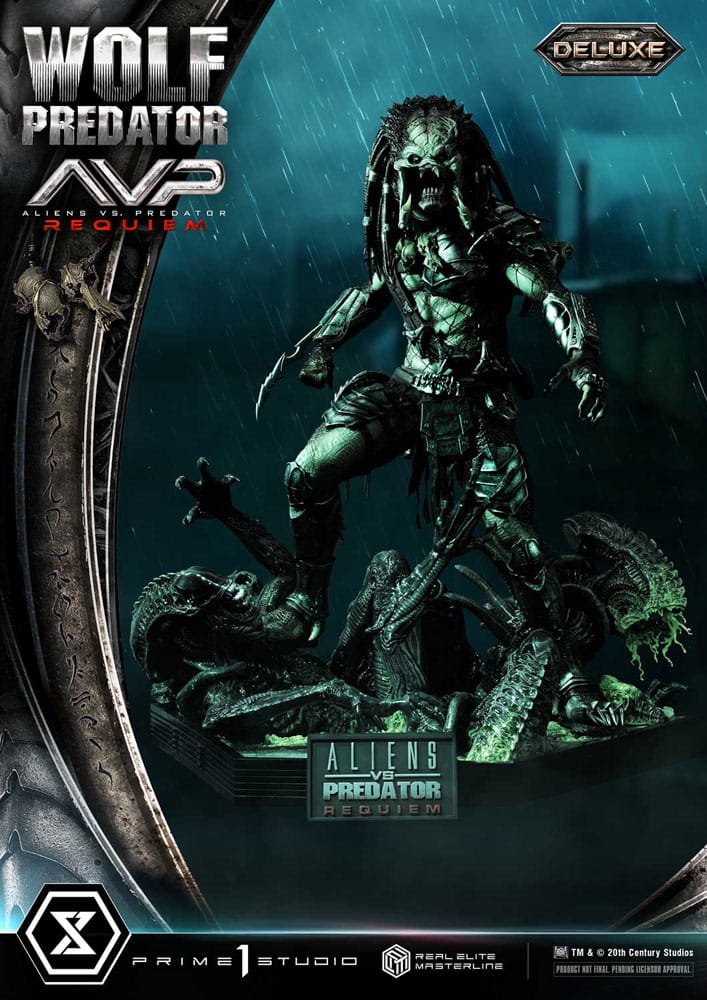 Alien vs. Predator Estatua Real Elite Masterline Series 1/3 Requiem Wolf Predator Deluxe Bonus Ver. 95 cm - Z POP Toys