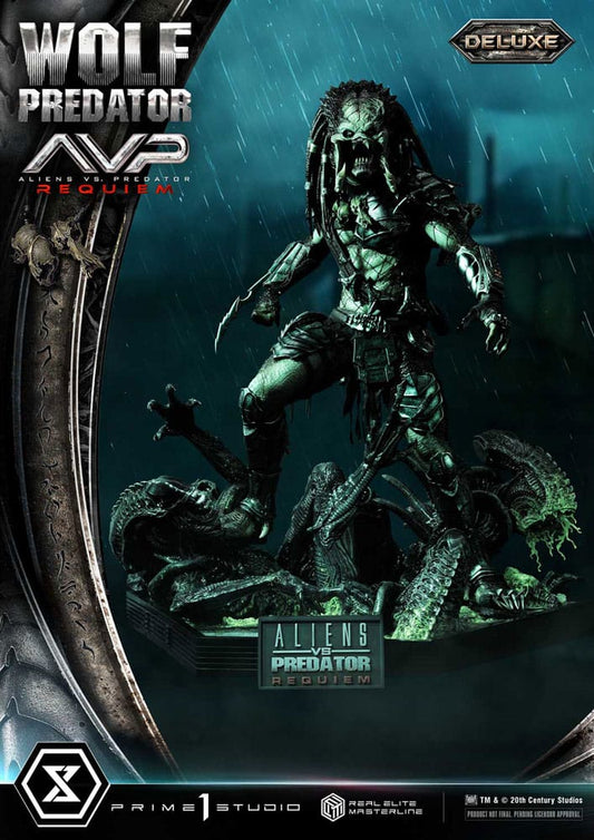Alien vs. Predator Estatua Real Elite Masterline Series 1/3 Requiem Wolf Predator Deluxe Bonus Ver. 95 cm - Z POP Toys