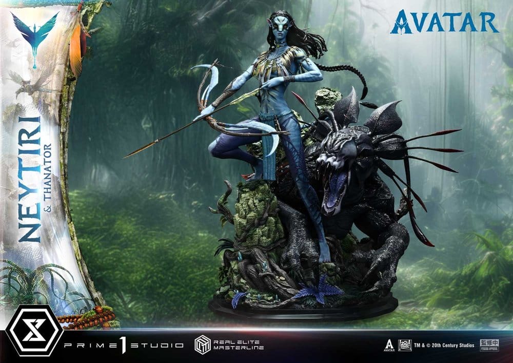Avatar (Film)  Estatua Real Elite Masterline Series 1/4 Neytiri & Thanator 75 cm