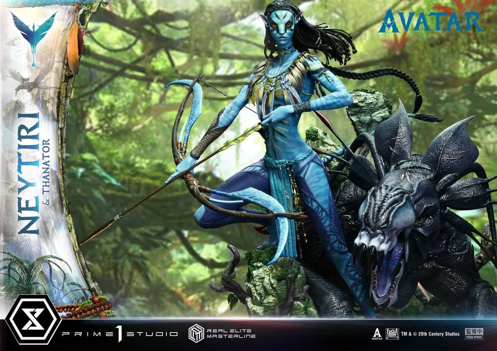Avatar (Film)  Estatua Real Elite Masterline Series 1/4 Neytiri & Thanator 75 cm