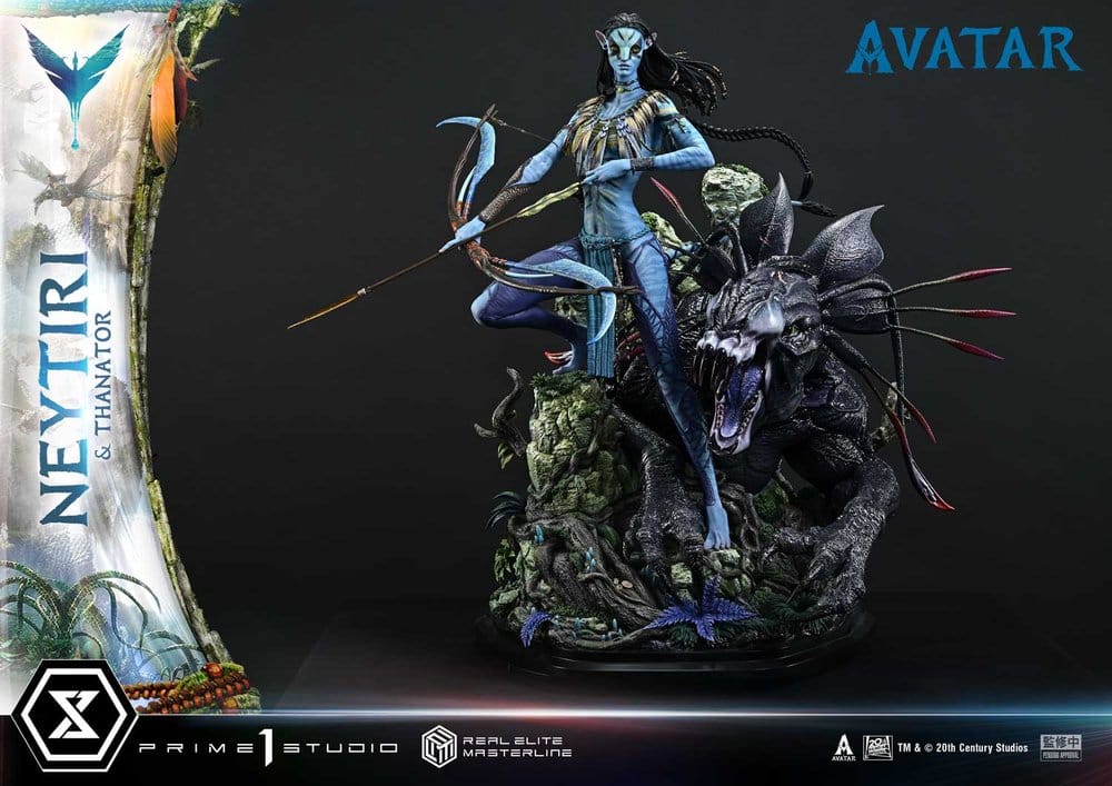 Avatar (Film)  Estatua Real Elite Masterline Series 1/4 Neytiri & Thanator 75 cm