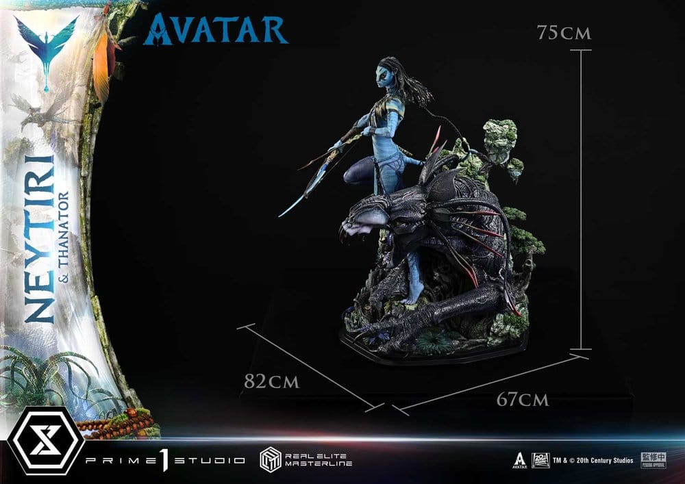 Avatar (Film)  Estatua Real Elite Masterline Series 1/4 Neytiri & Thanator 75 cm