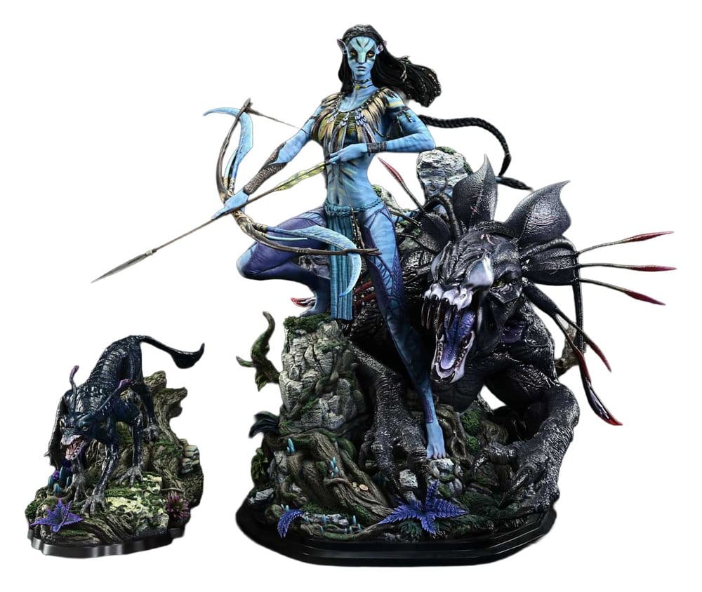 Avatar (Film)  Estatua Real Elite Masterline Series 1/4 Neytiri & Thanator Deluxe Version 75 cm