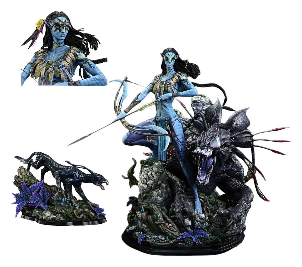 Avatar (Film)  Estatua Real Elite Masterline Series 1/4 Neytiri & Thanator Deluxe Bonus Version 75 cm