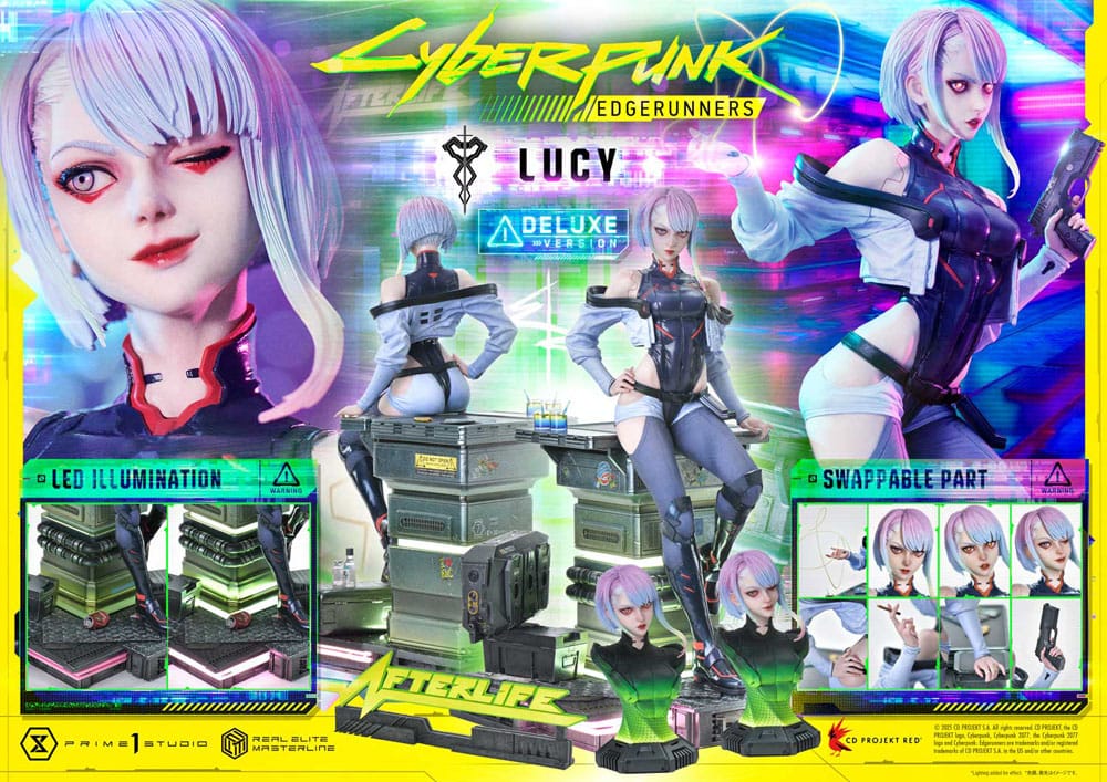 Cyberpunk: Edgerunners Estatua Real Elite Masterline Series 1/4 Lucy Deluxe Version 50 cm - Z POP Toys