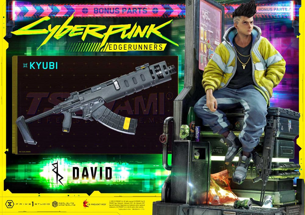 Cyberpunk: Edgerunners Estatua Real Elite Masterline Series 1/4 David Deluxe Bonus Version 58 cm - Z POP Toys