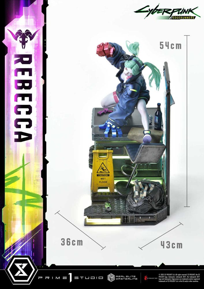 Cyberpunk: Edgerunners Estatua Real Elite Masterline Series 1/4 Rebecca 54 cm - Z POP Toys