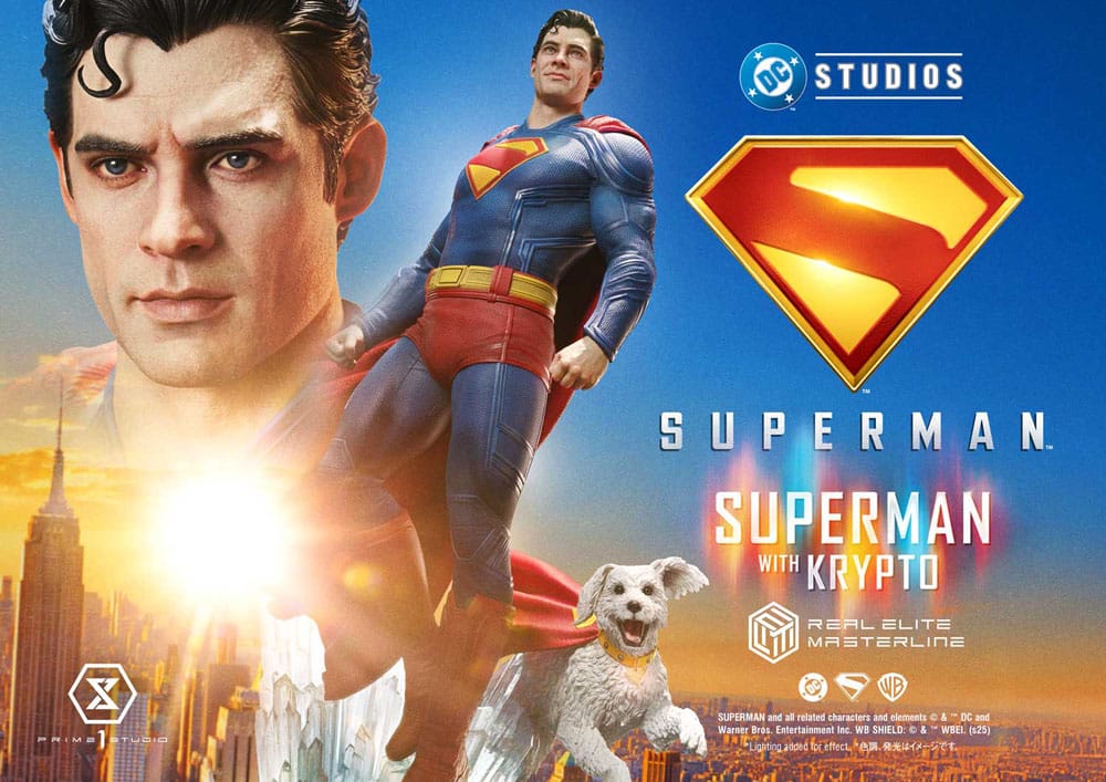 Superman (2025) Estatua Real Elite Masterline Series 1/3 Superman with Krypto 95 cm - Z POP Toys