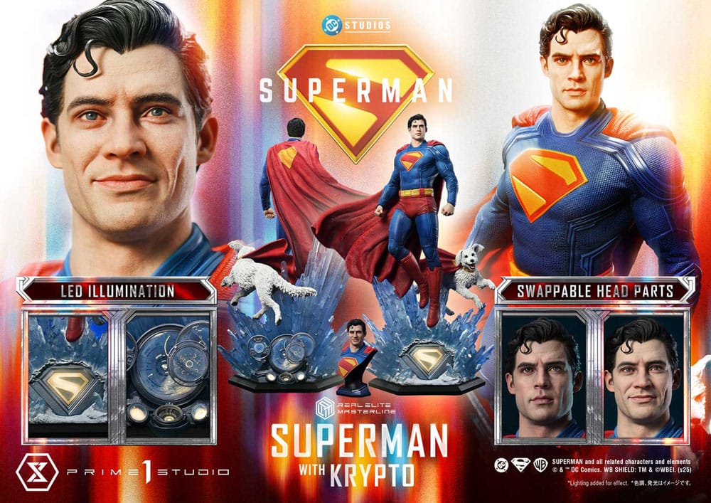Superman (2025) Estatua Real Elite Masterline Series 1/3 Superman with Krypto 95 cm - Z POP Toys