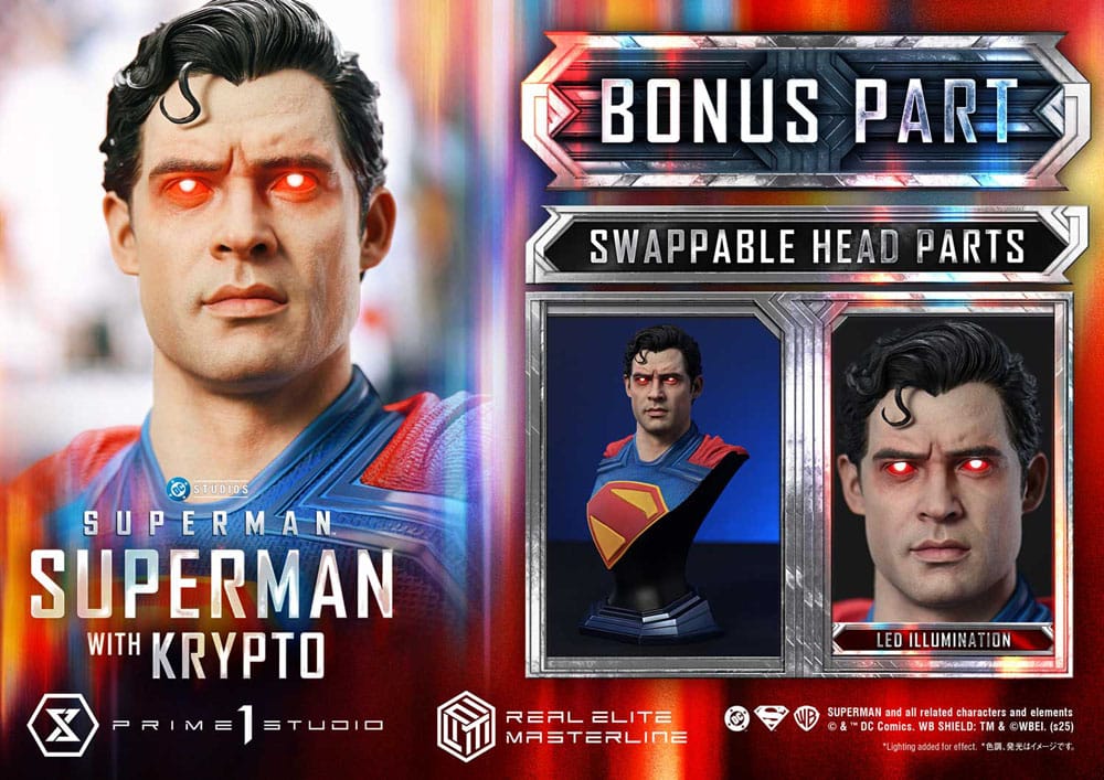 Superman (2025) Estatua Real Elite Masterline Series 1/3 Superman with Krypto Bonus Version 95 cm - Z POP Toys