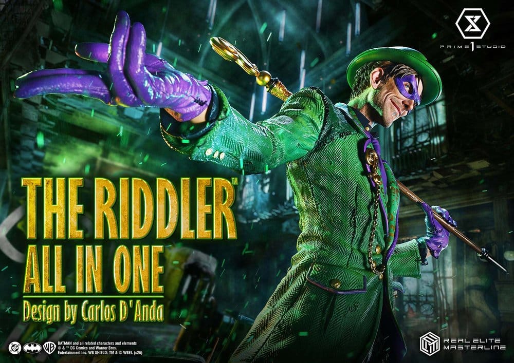 DC Comics Real Elite Masterline Series Estatua 1/3 The Riddler All In One (Design by Carlos D'Anda) 74 cm