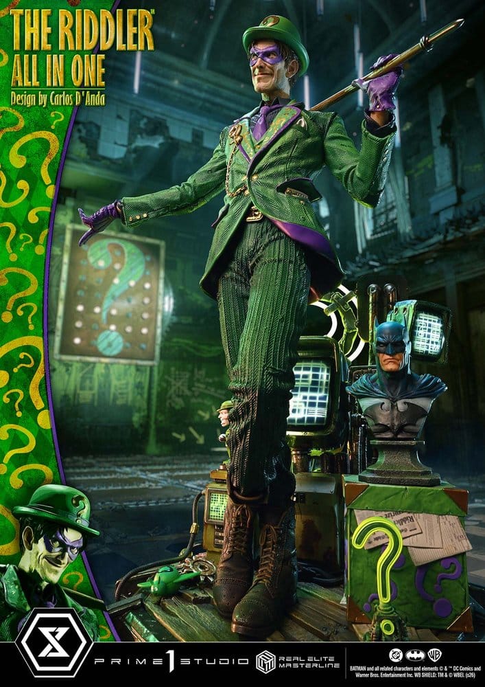 DC Comics Real Elite Masterline Series Estatua 1/3 The Riddler All In One (Design by Carlos D'Anda) 74 cm