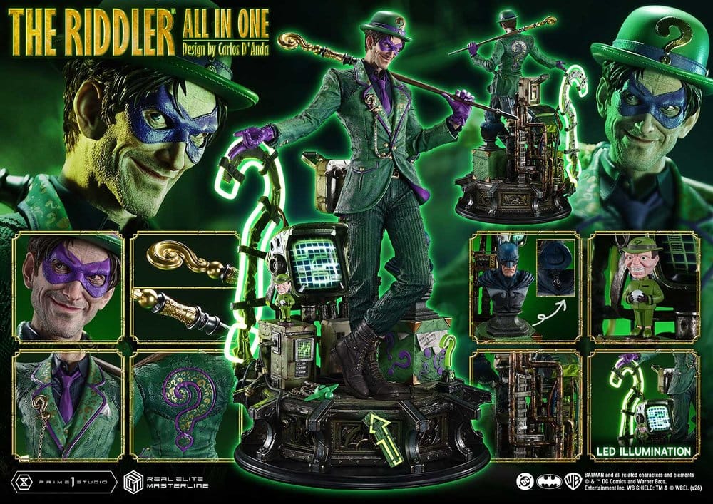 DC Comics Real Elite Masterline Series Estatua 1/3 The Riddler All In One (Design by Carlos D'Anda) 74 cm
