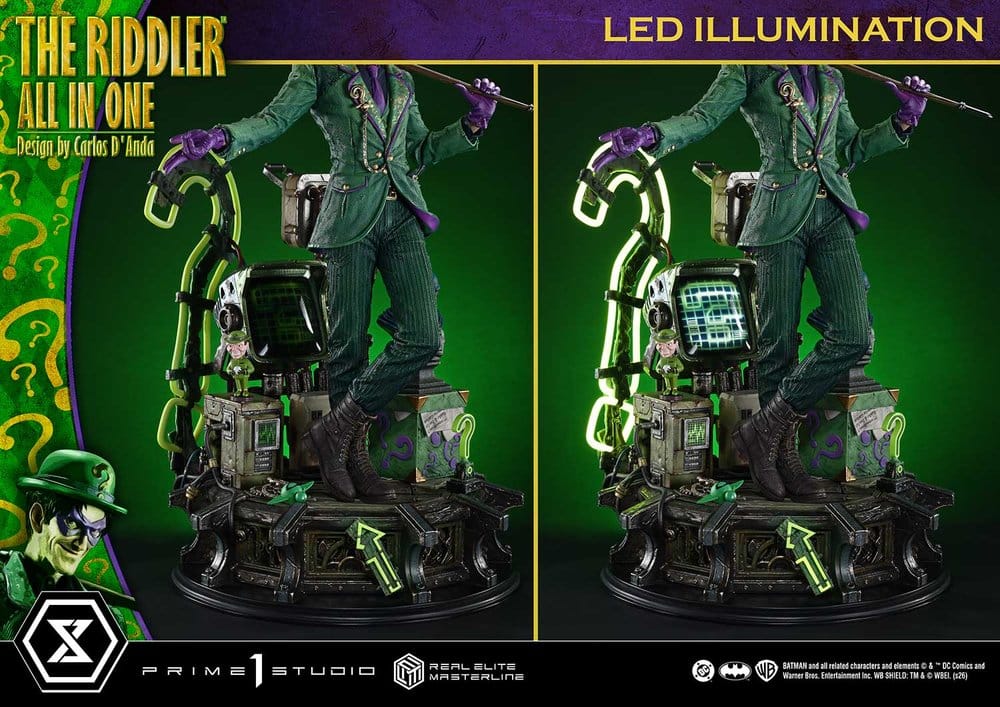 DC Comics Real Elite Masterline Series Estatua 1/3 The Riddler All In One (Design by Carlos D'Anda) 74 cm