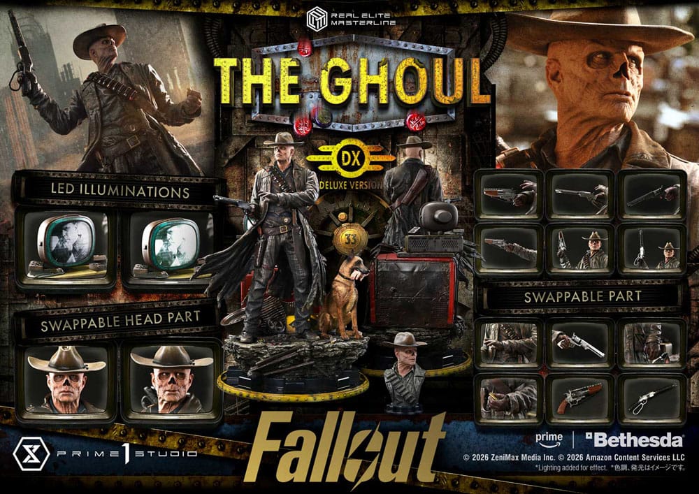 Fallout (TV Series) Estatua Real Elite Masterline Series 1/4 The Ghoul DX Bonus Version 64 cm