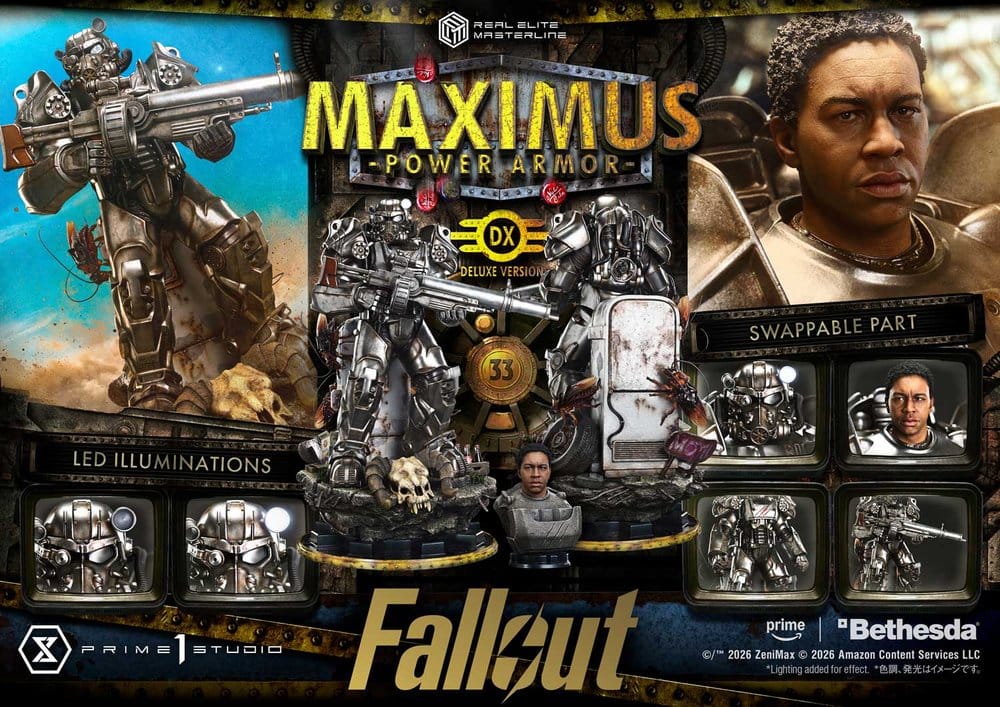 Fallout Real Elite Masterline Statue 1/4 Maximus Power Armor Deluxe Version 67 cm